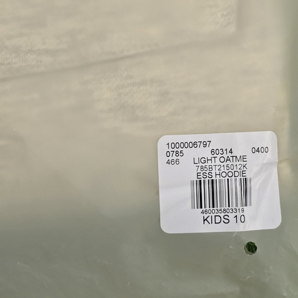 Essentials Light Oatmeal Hoodie Sweater for Kids - Picture 15 of 16